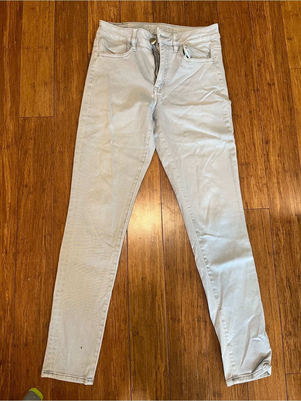 American Eagle Outfitters Light Gray Skinny Jeans